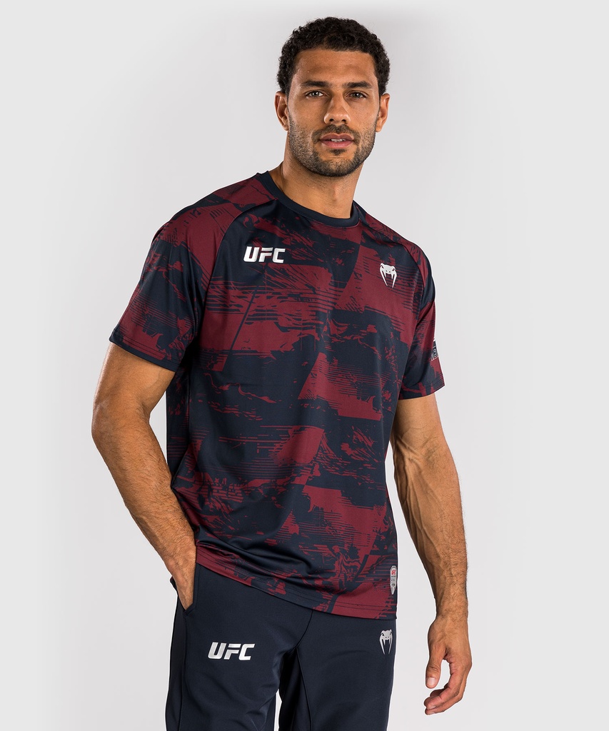Venum T-Shirt UFC Zenith Authentic Fight Week Performance, Schwarz-Rot