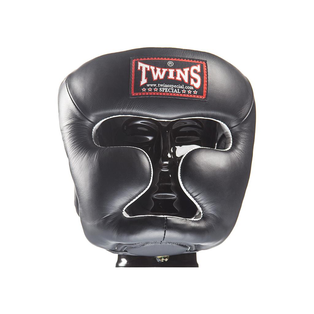 Twins Kopfschutz HGL3 Leder, Schwarz