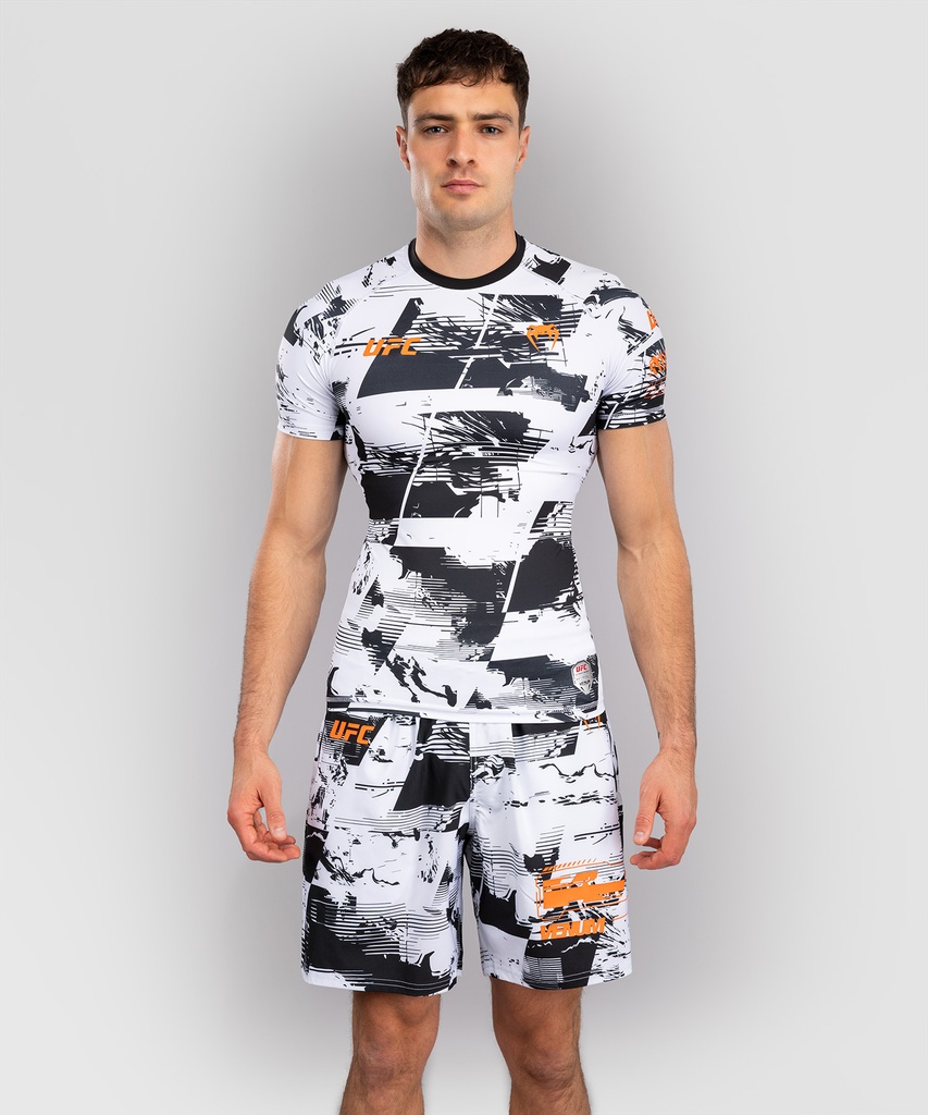 Venum Rash Guard UFC Zenith Authentic Fight Week Performance, Schwarz-Weiß
