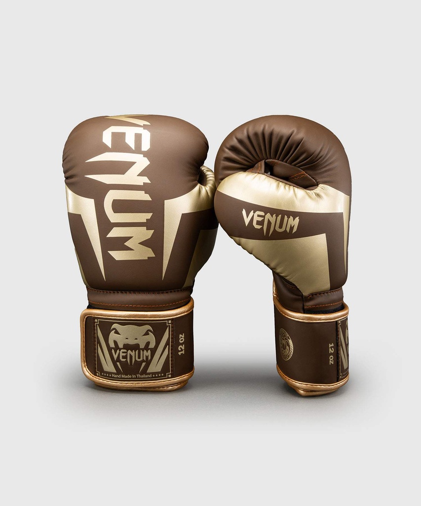 Venum Boxing Gloves Elite, Brown-Gold