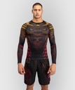 Venum Rash Guard Quetzal Fury, Schwarz-Rot-Mandarin