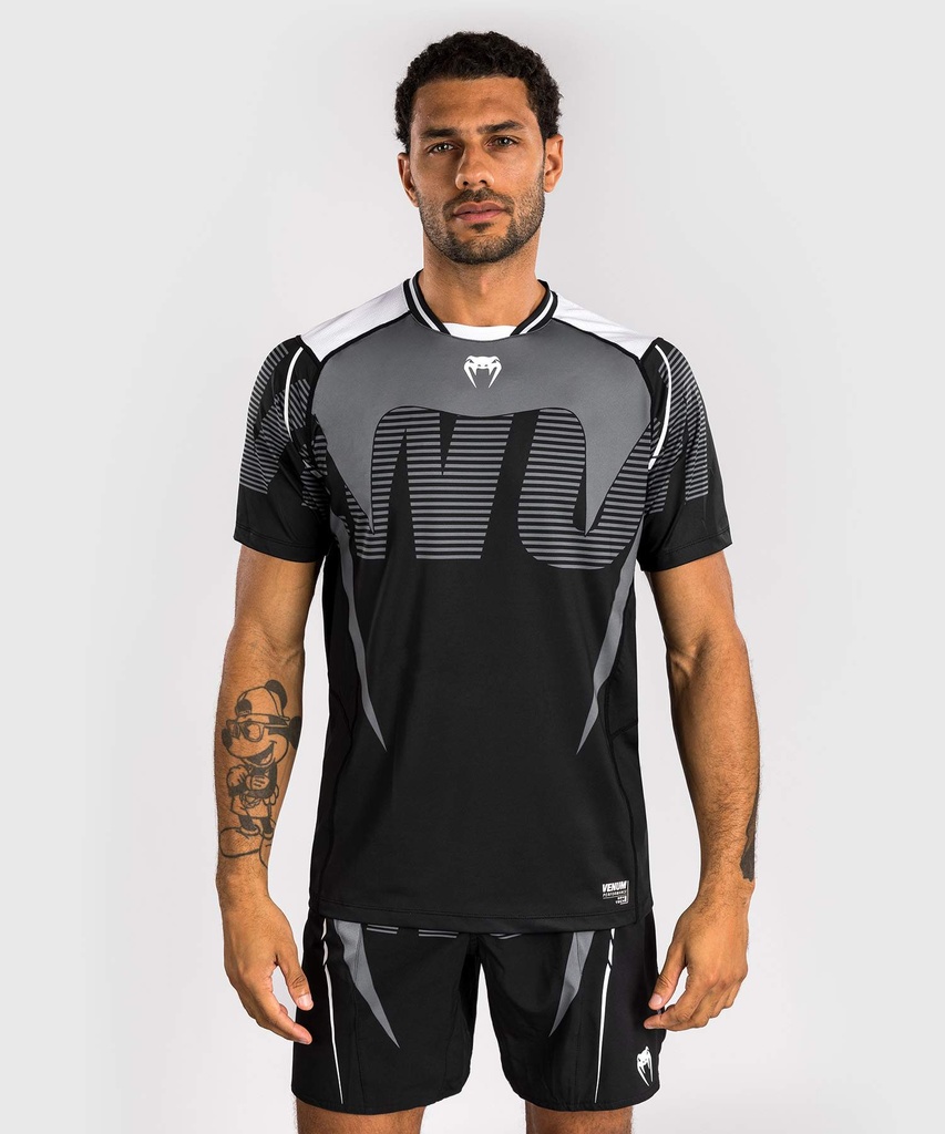 Venum T-Shirt Dry-Tech Adrenaline, Schwarz-Silber