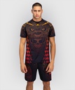 Venum T-Shirt Dry-Tech Quetzal Fury, Schwarz-Rot-Mandarin