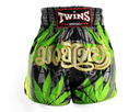 Twins Muay Thai Shorts Grass, Black-Green