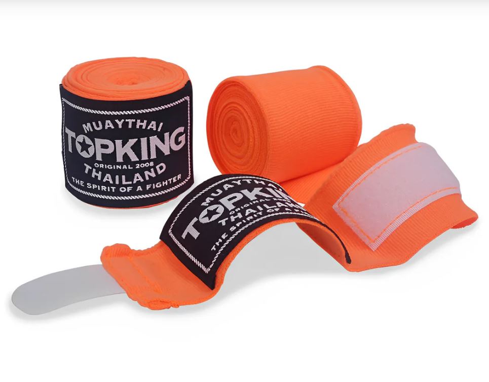 Top King Hand Wraps 4.5m Semi-Elastic, Orange