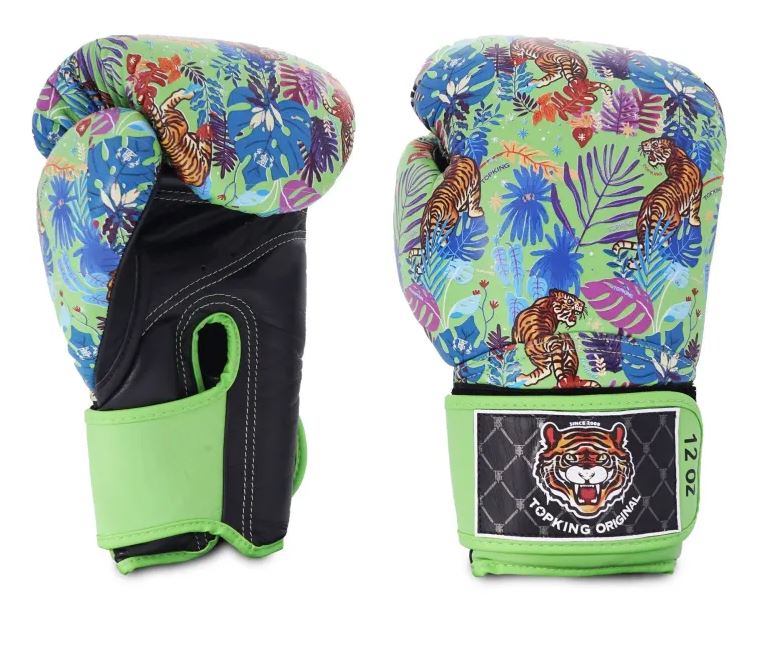 Top King Boxhandschuhe Wild Tiger, Grün