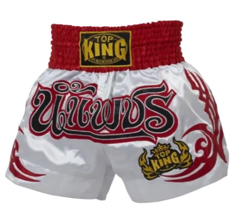 Top King Muay Thai Shorts TKTBS-099, White