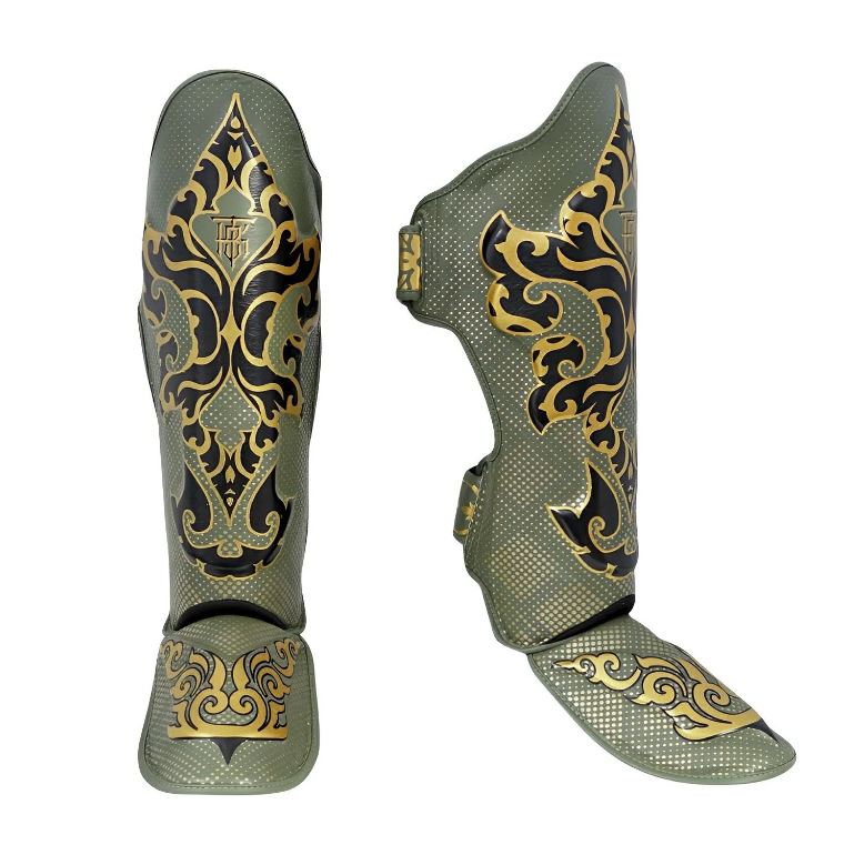 Top King Shin Guards Kanok, Khaki