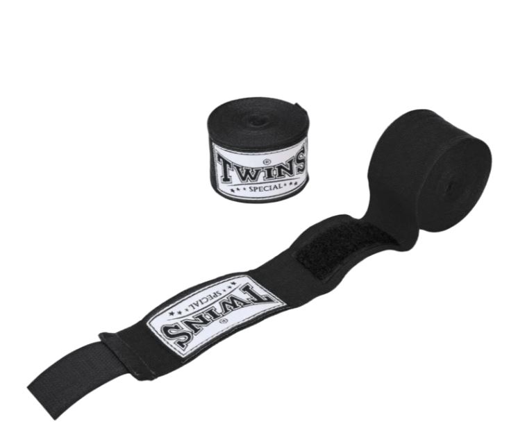 Twins Hand Wraps CH6 3m Semi-Elastic, Black