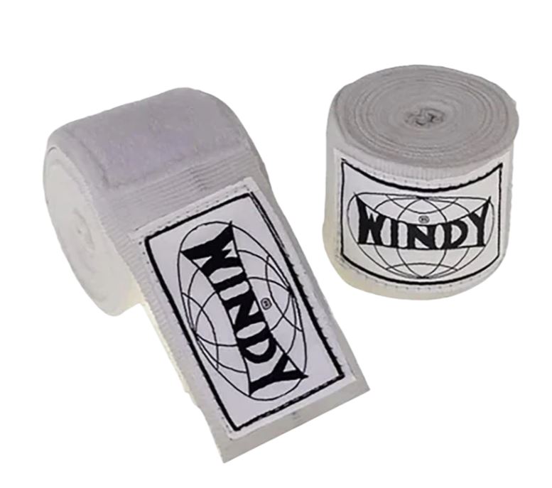 Windy Boxbandagen 4,5m Halbelastisch, Weiß