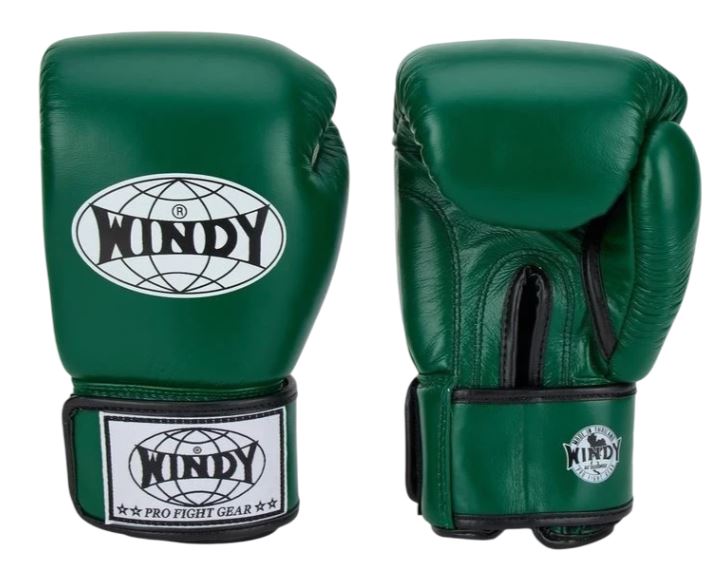 Windy Boxing Gloves Classic Leather, Green