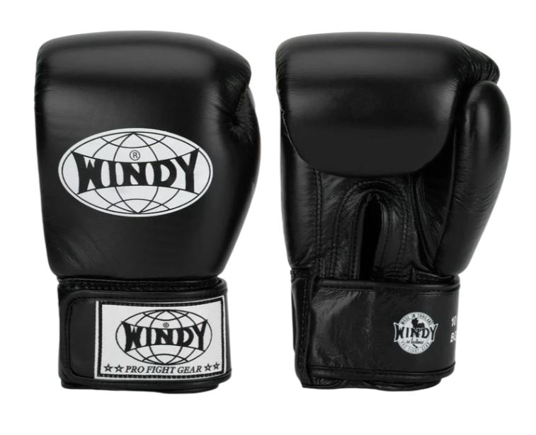 Windy Boxhandschuhe Classic Leder, Schwarz