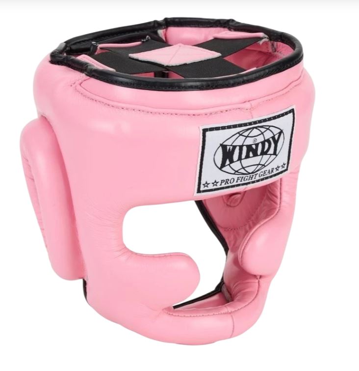 Windy Kopfschutz Leder, Pink