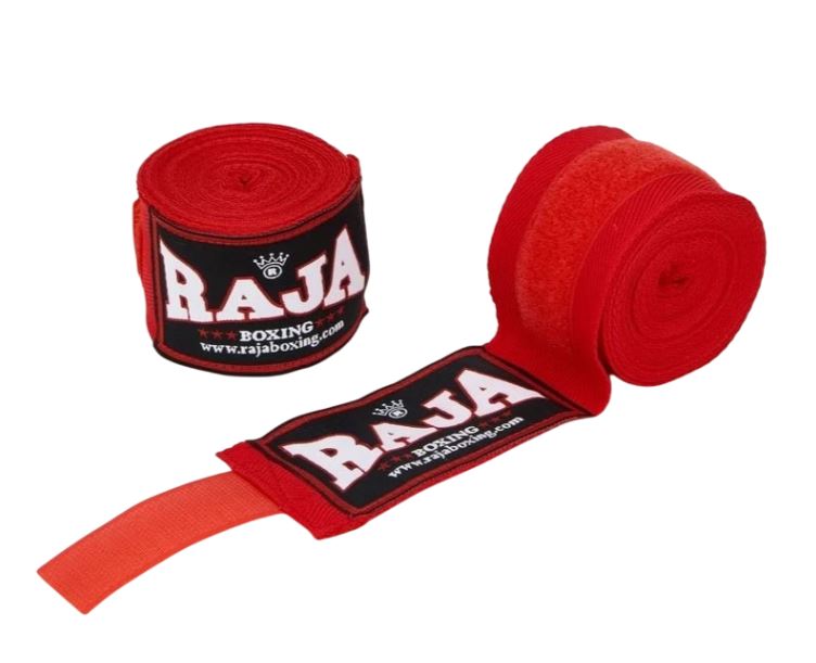 Raja Boxbandagen 4,5m Halbelastisch, Rot