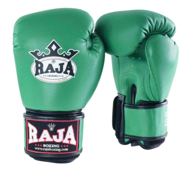Raja Boxing Gloves Standard Synthetic Leather, Green