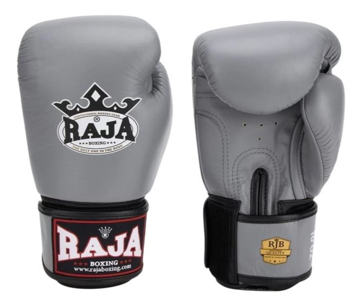 Raja Boxhandschuhe Standard Leder, Grau