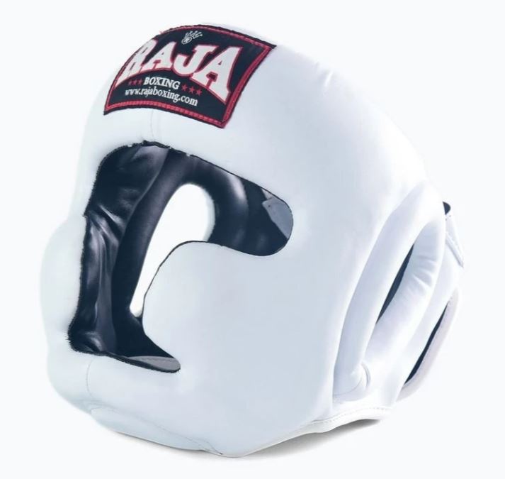 Raja Head Guard Leather, White