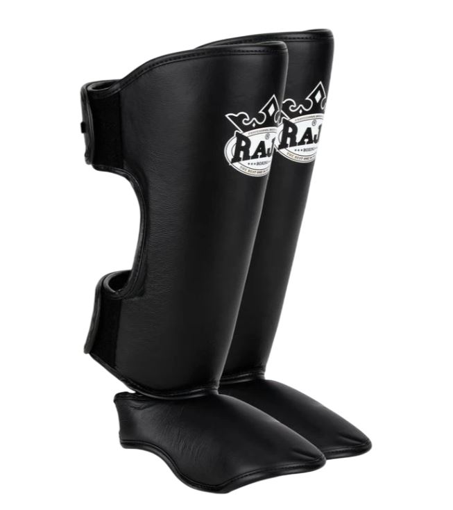 Raja Shin Guards Leather, Black