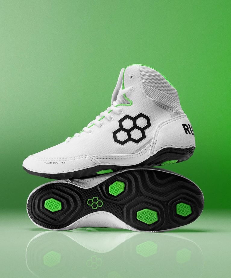 Rudis Wrestling Shoes Colt 4.0 Neon Edge, White