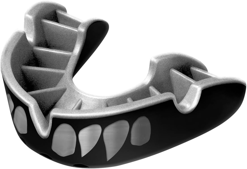 Opro Moutguard Silver Jaws, Black-Silver