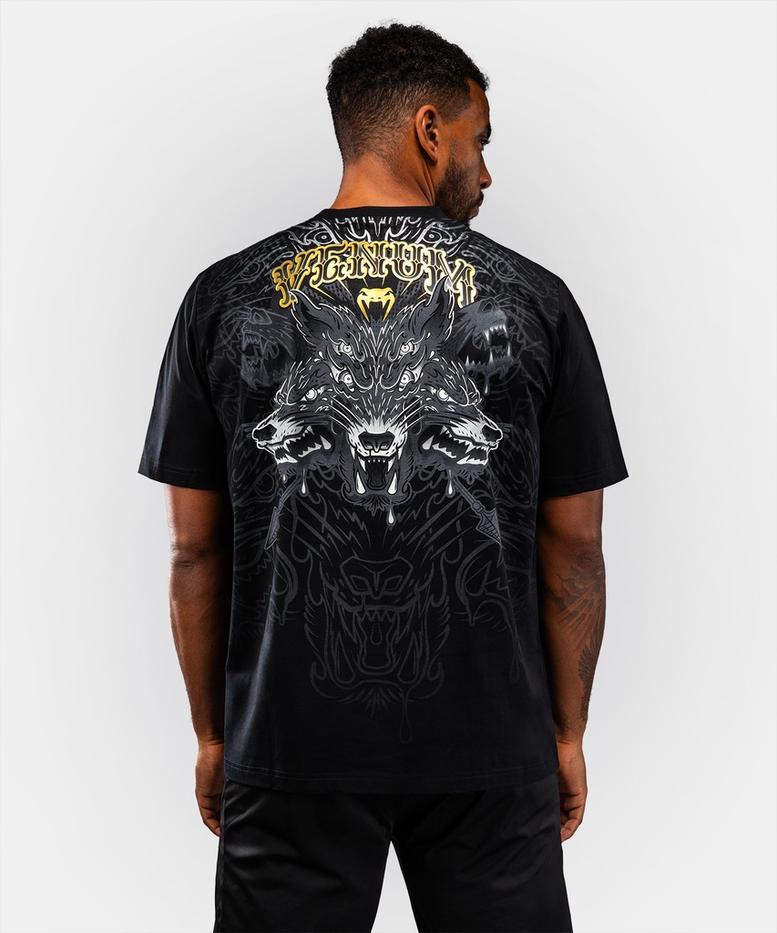 Venum T-Shirt Wolf Atak, Black-Grey