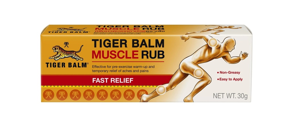 Tiger Balm Salbe Muscle Rub 30g, Aufwärmend. Rot