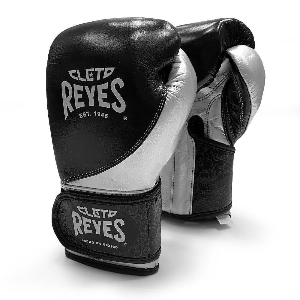 Cleto Reyes Boxhandschuhe High Precision Short Cut, Schwarz-Silber