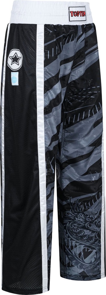 Top Ten Kickboxhose WAKO Legacy25, Schwarz