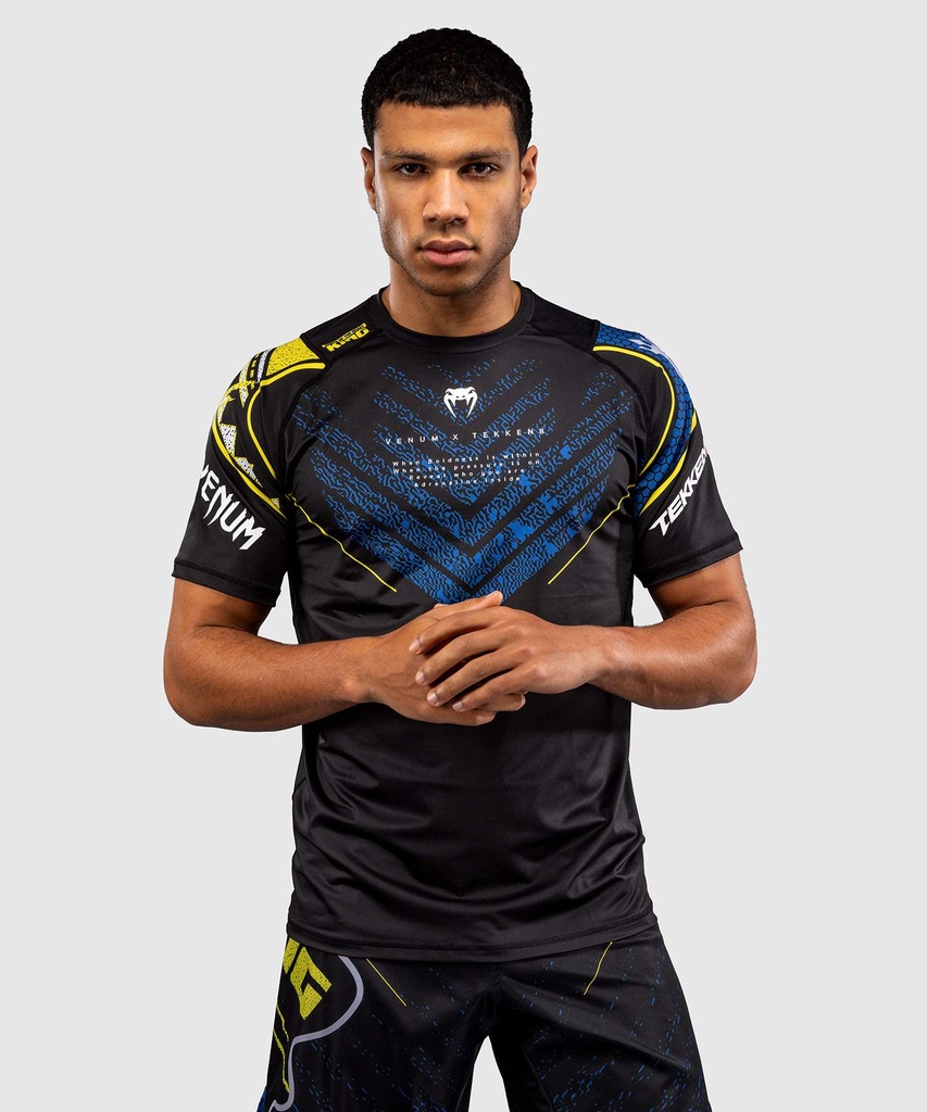 Venum T-Shirt Dry Tech Tekken 8 King, Black-Yellow