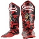 8Weapons Shin Guards Joe Kids, Black-Red