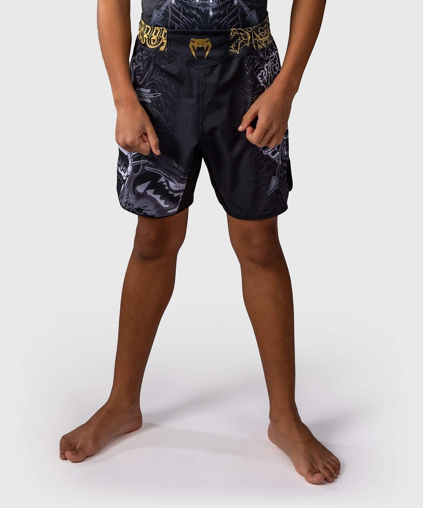 Venum Fight Shorts Wolf Atak Kids, Schwarz-Grau