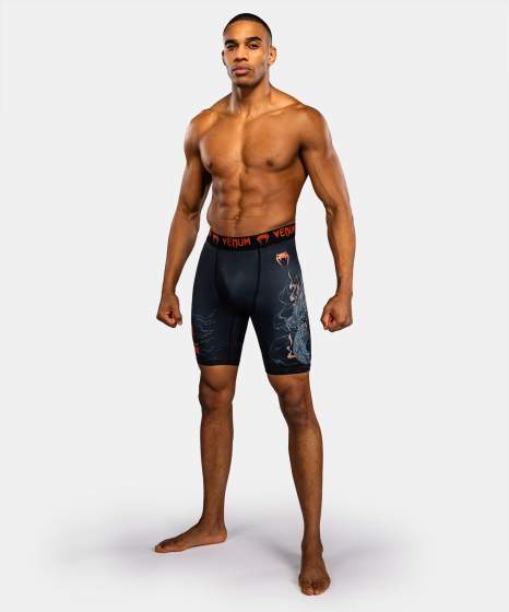 Venum Compression Shorts Thunder Dragon, Schwarz-Kupfer