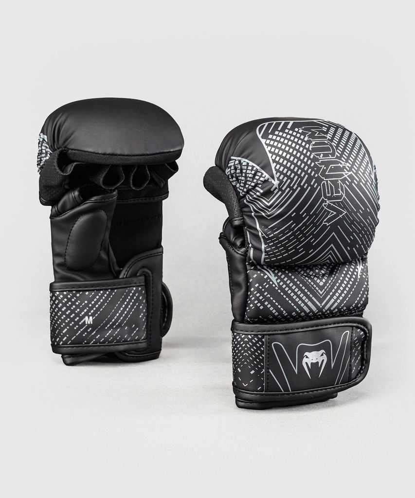 Venum MMA Sparring Gloves Midnight Fury, Black-Silver