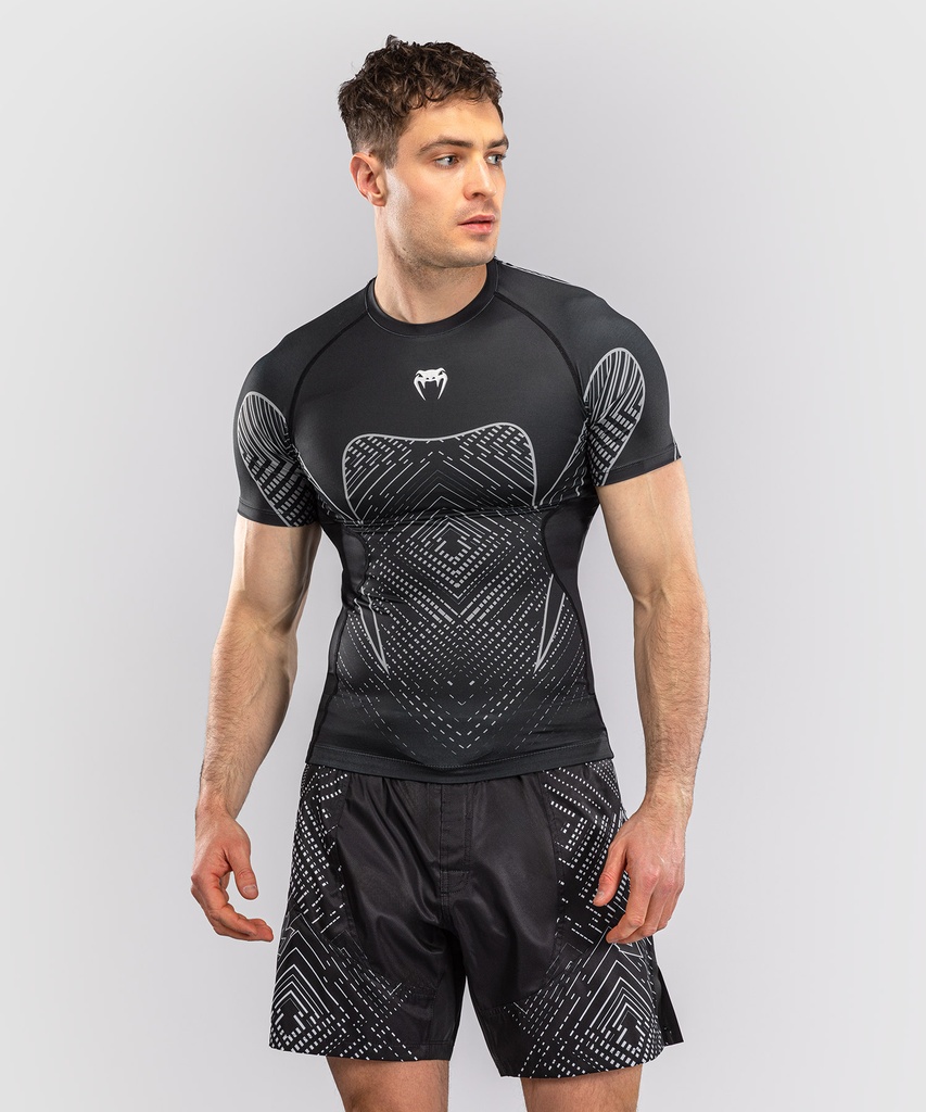 Venum Rash Guard Midnight Fury, Black-Silver
