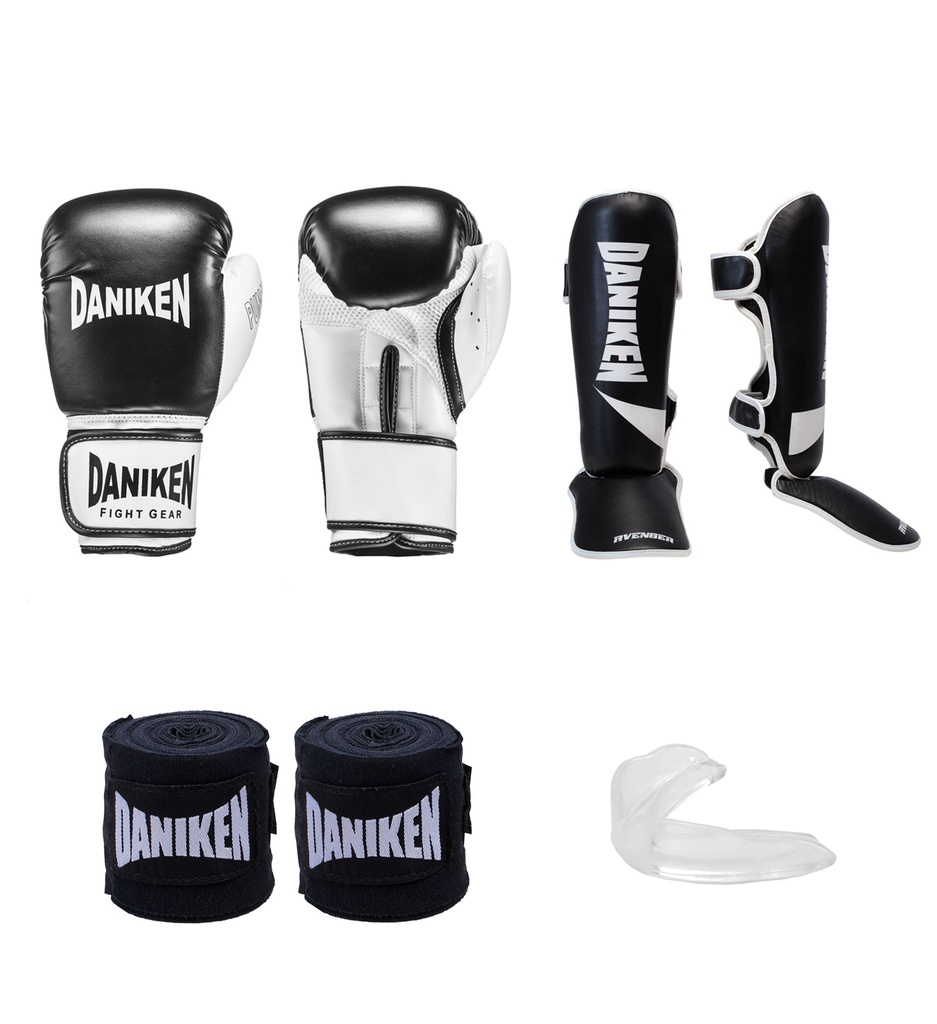 Muay Thai Set Avenger Junior, Schwarz
