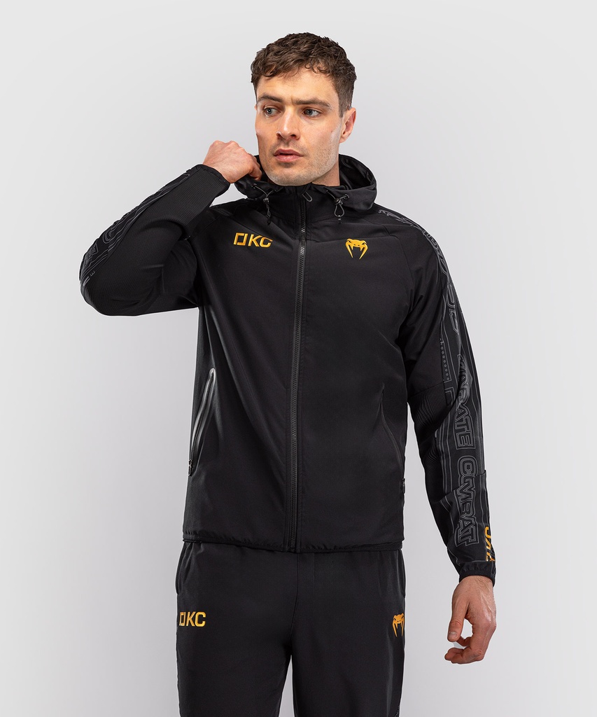 Venum Zip Hoodie Combat, Schwarz-Grau