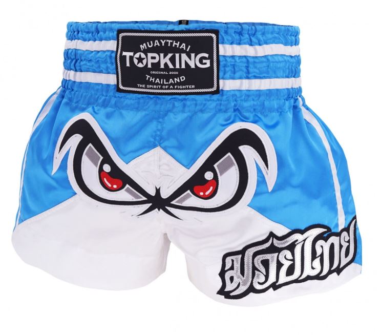 Top King Muay Thai Shorts TKTBS-243, Blue-White