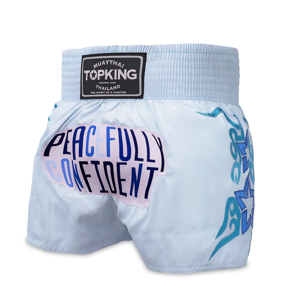 Top King Muay Thai Shorts TKTBS-256, Weiß
