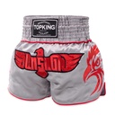 Top King Muay Thai Shorts TKTBS-266, Grey-Red
