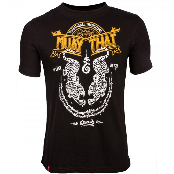 8Weapons T-Shirt Sak Yant Tigers, Schwarz