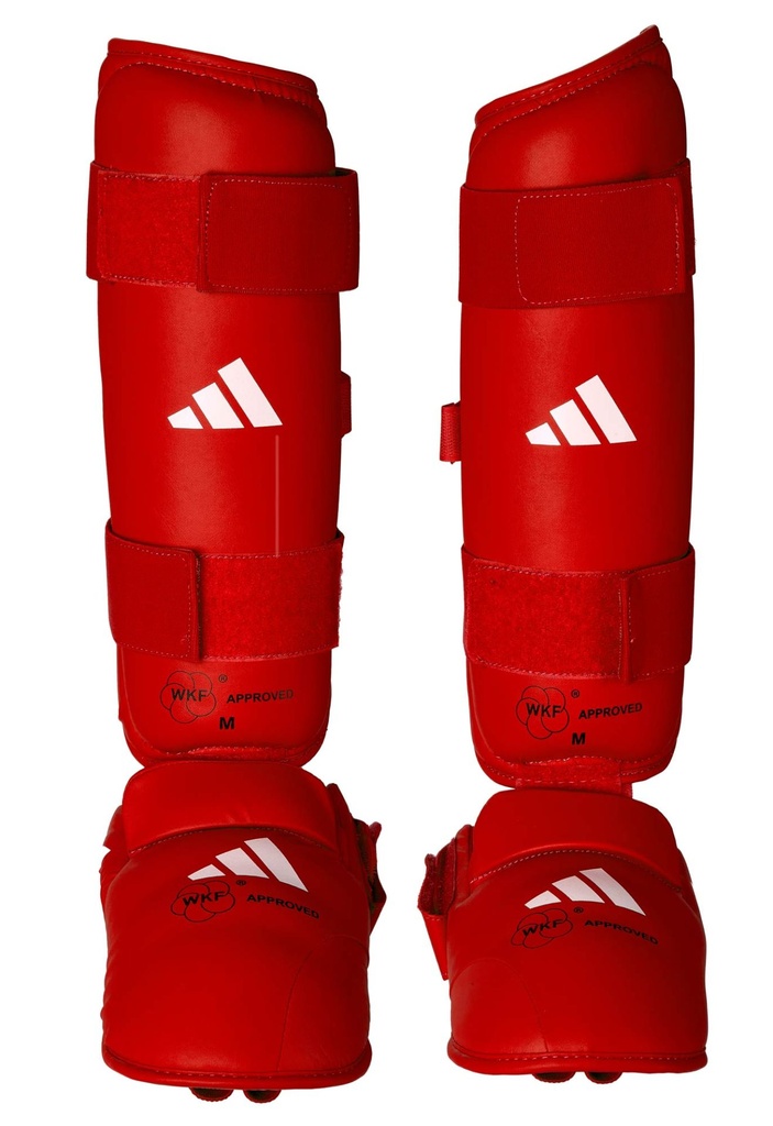 adidas Shin Guards Karate WKF, Red