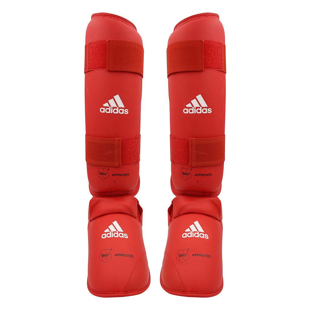 adidas Shin Guards Karate WKF, Red
