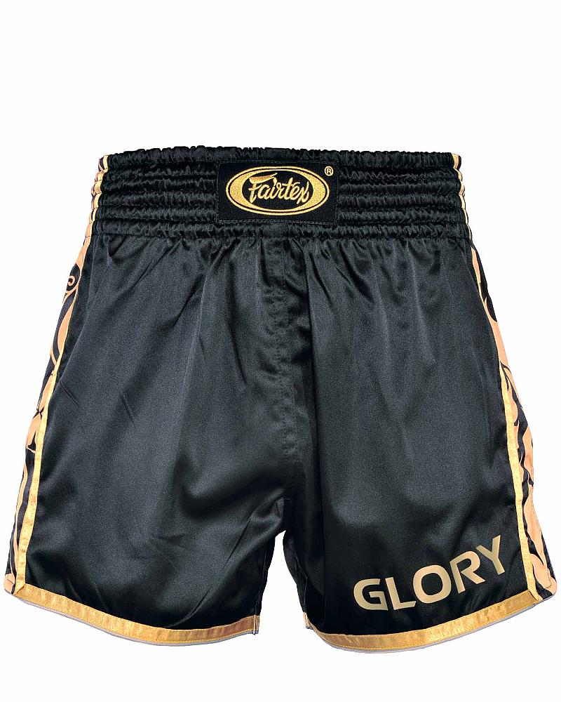 Fairtex Muay Thai Shorts Glory BSG1, Schwarz-Gold