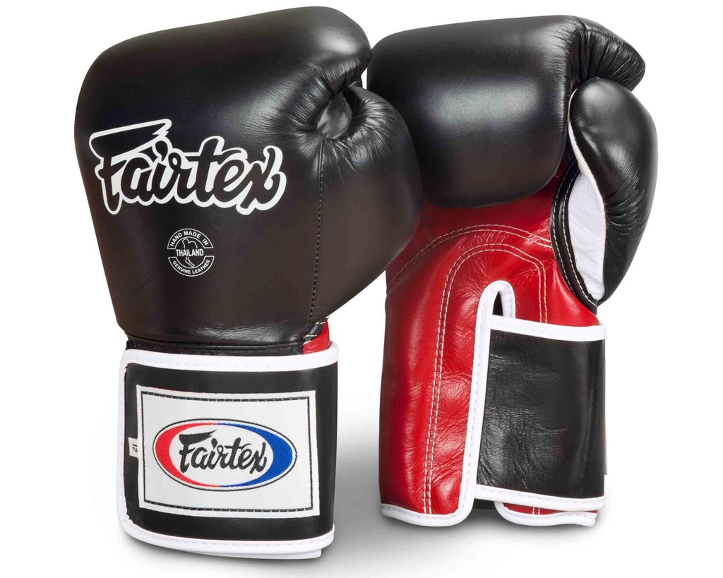 schwarz/rot Leder Sandsackhandschuhe SUPER DAX Boxhandschuhe / Boxing Gloves 