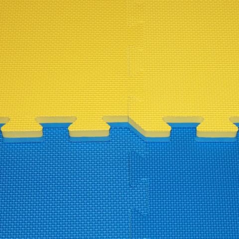 [DAMATCOMPII-B-R-2] Kampfsportmatte Standup Pro 2,5cm, blau/gelb