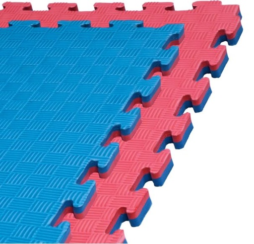 [DAMATCOM-B-R-2] Kampfsportmatte 1mx1mx2cm, Rot-Blau