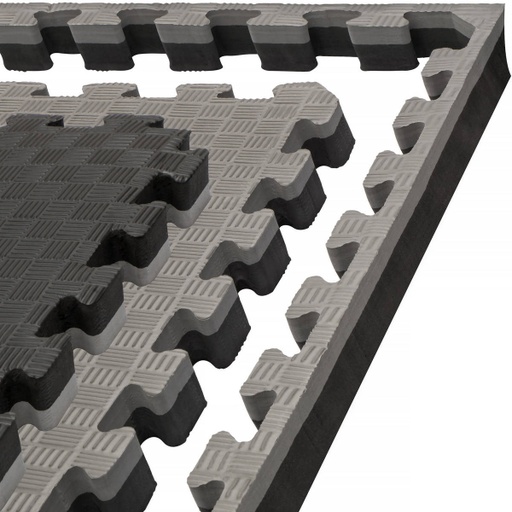 [DAMATGRAP-S-G-4] Kampfsportmatte 1mx1mx4cm, Schwarz-Grau