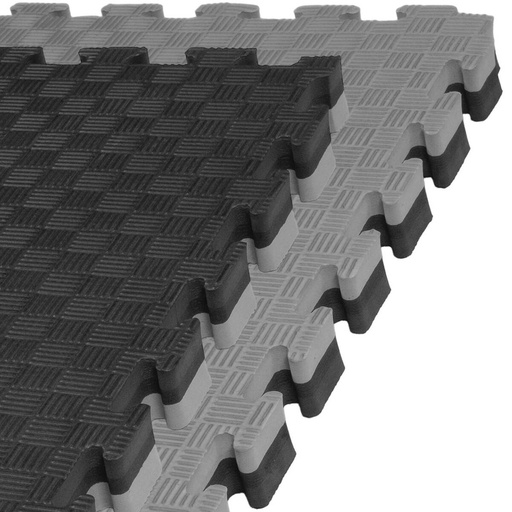 [DAMATGRAP-S-G-4] Kampfsportmatte 1mx1mx4cm, Schwarz-Grau