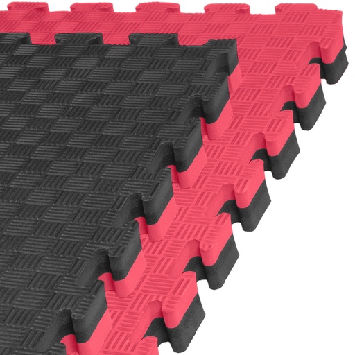 [DAMATGRAP-S-R-4] Kampfsportmatte 1mx1mx4cm, Schwarz-Rot