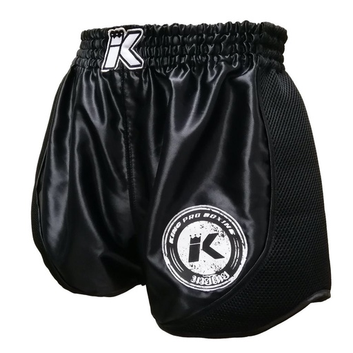 King Pro Boxing Muay Thai Shorts Retro Mesh, Black